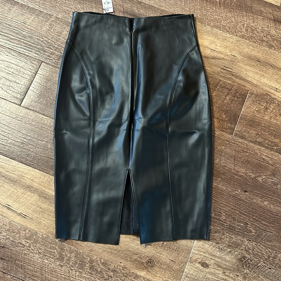 NEW High Waist Express Leather Pencil Skirt - Picture 3 of 3